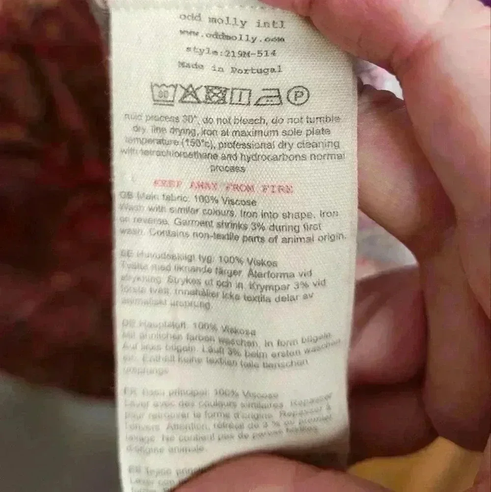 Odd Molly Deep Groove Garden Dress Size 3 / Large Pink Paisley Silky Viscose - Picture 7 of 7